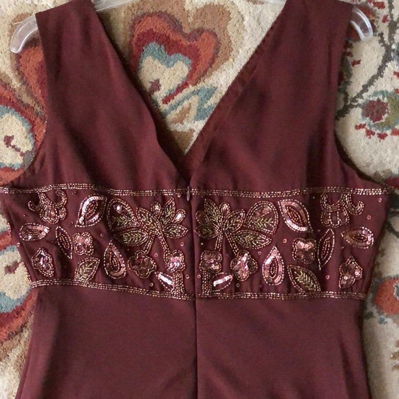 Midnight Velvet Full Length Beaded Dress - Picture 6 of 7